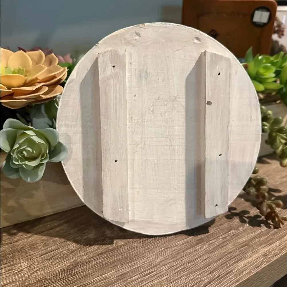 Rustic White 'Bless Our Home' Wall Decor or Tiered Tray